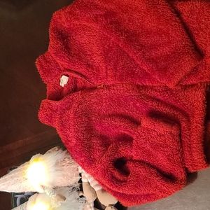 Girls Red Warm And Fuzzy Jacket By Forever 21